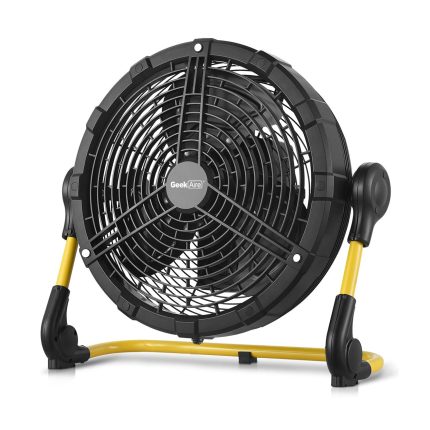 Ventilador Chico Recargable (GREEK AIRE) 12” Amarillo y Negro (La Habana)