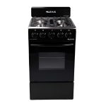 ESTUFA A GAS DE 4 QUEMADORES COLOR NEGRO Milexus