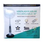 Ventilador de Pedestal Recargable LE MOND 18″ con Panel Solar Incluido - Imagen 2