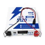 Batería de litio (WATTCYCLE) LiFePO4 de 48 V 100 Ah, batería de rack de servidor de 5120 Wh 3U con cable adaptador de expansión PPS de 50 A 8 AWG